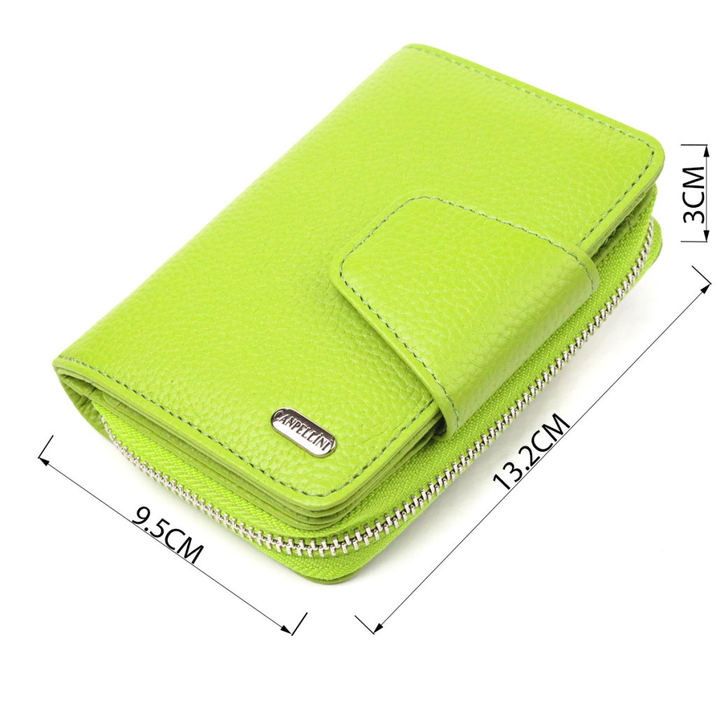 Портмоне Canpellini З натуральної шкіри флотар Салатове (21603) - зображення 3