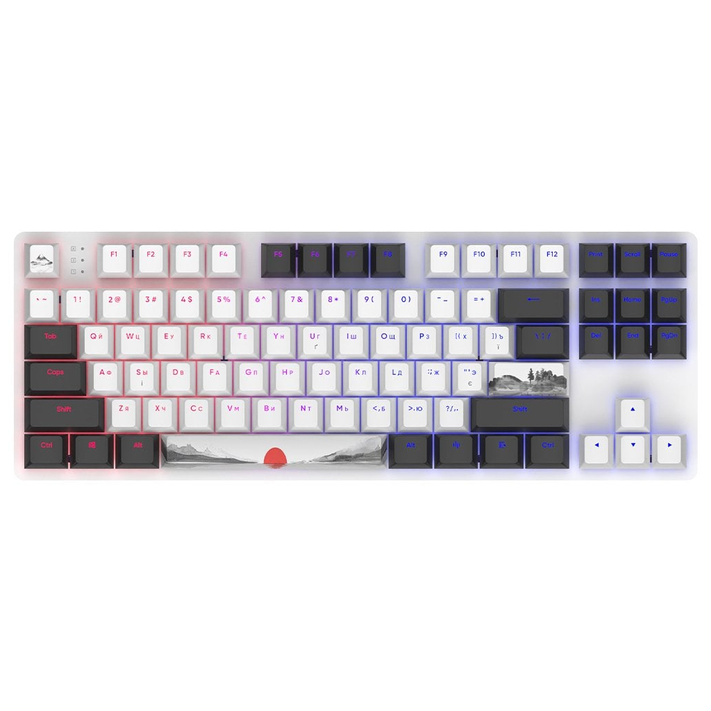 Клавіатура Dark Project One 87 Fuji ABS RGB Mech G3ms Sapphire USB Black/White (DPO87_GSH_Fuji_ANSI_UA) - зображення 1