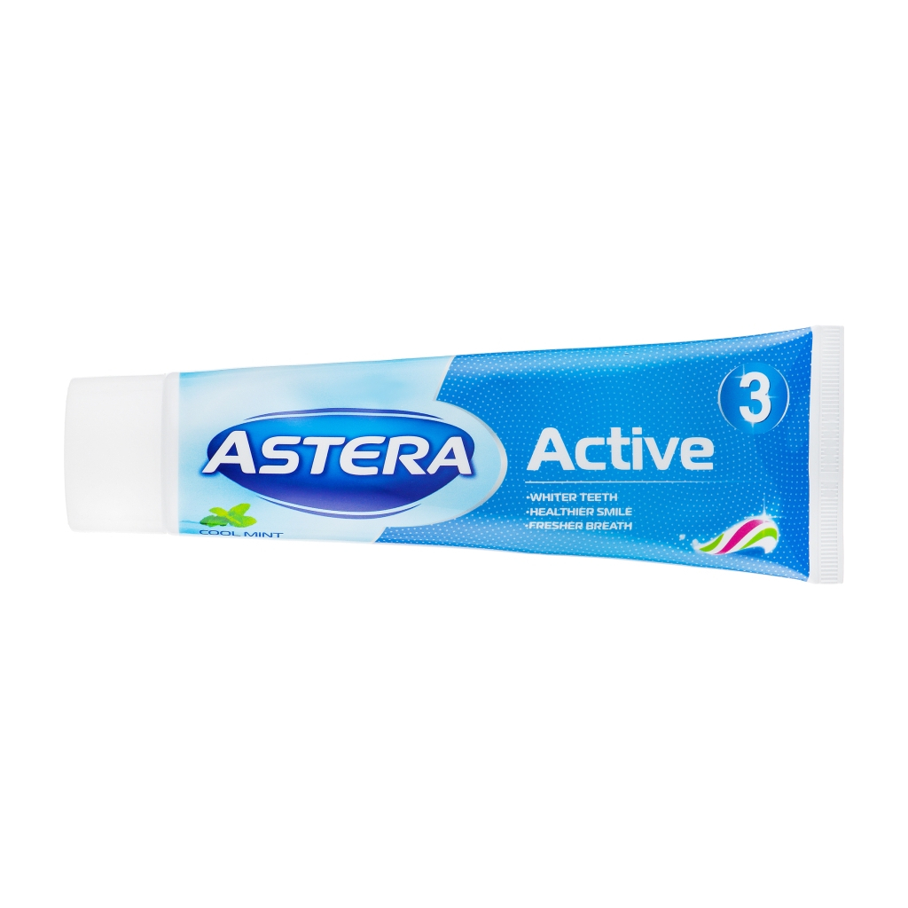 Зубна паста Astera Active 3 Потрійна дія 150 мл (3800013516799) - зображення 1