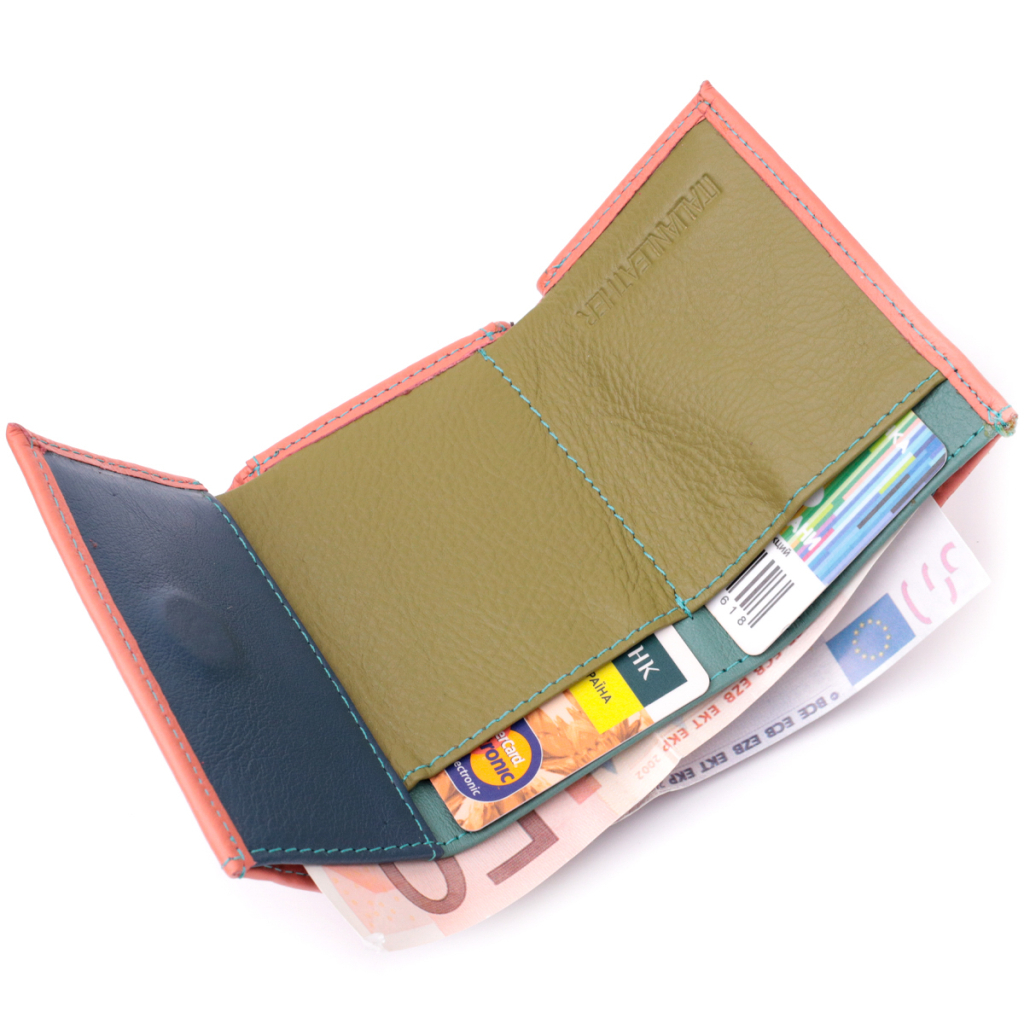 Гаманець ST Leather З натуральної шкіри Помаранчевий (19505) - зображення 6