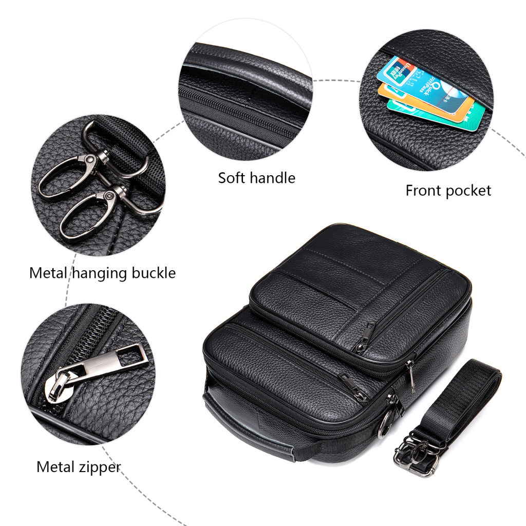 Сумка Vintage Шкіряна Чорна (20347) - зображення 6