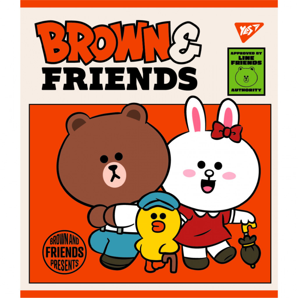 Зошит Yes А5 Line Friends 48 аркушів клітинка (766867) - зображення 3