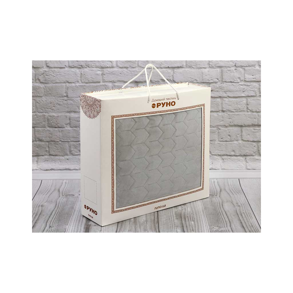 Покривало Руно двостороннє декоративне Velour Grey 150х220 см (360.55_Grey) - изображение 10