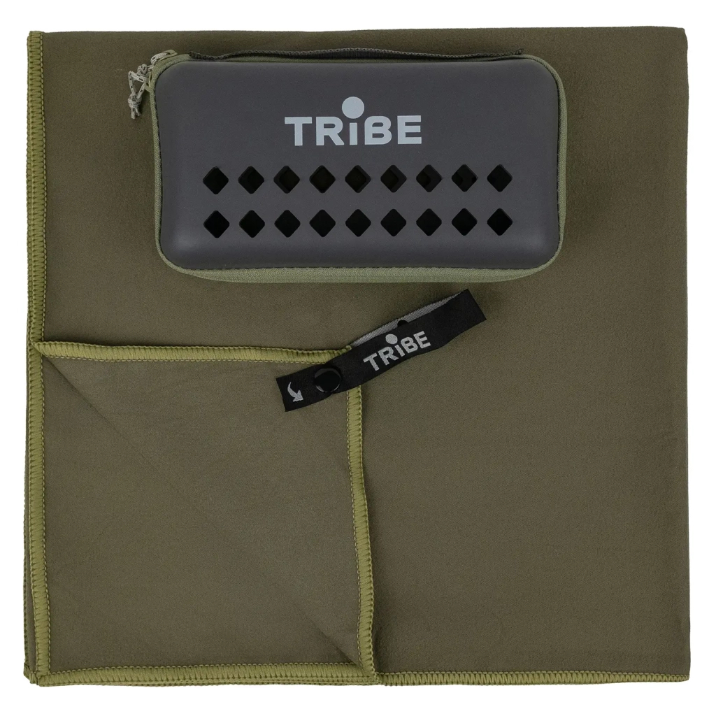 Туристичний рушник Tribe з мікрофібри в чохлі Pocket Towel 60х120 L Army-green (T-LC-0001-L-army-green) - picture 1