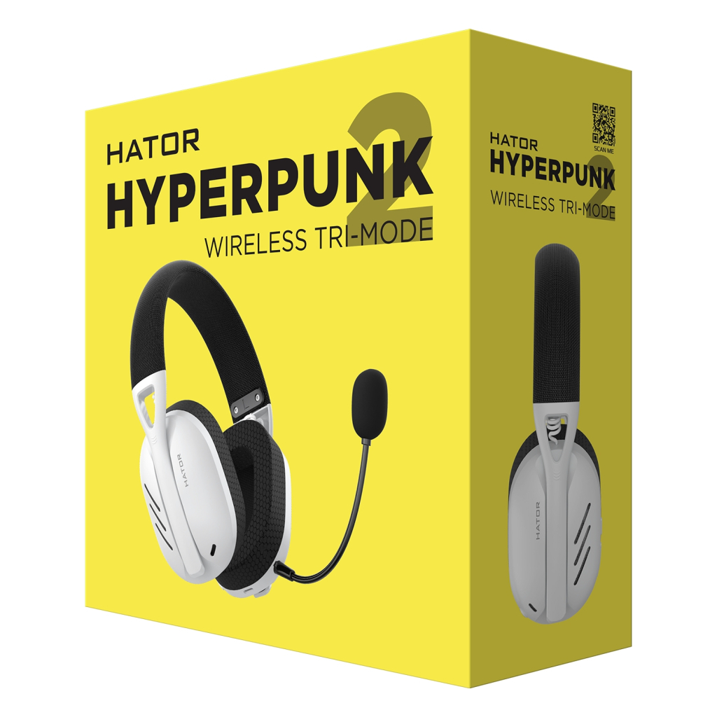 Навушники Hator Hyperpunk 2 Wireless Tri-mode Black/White (HTA-856) - зображення 6