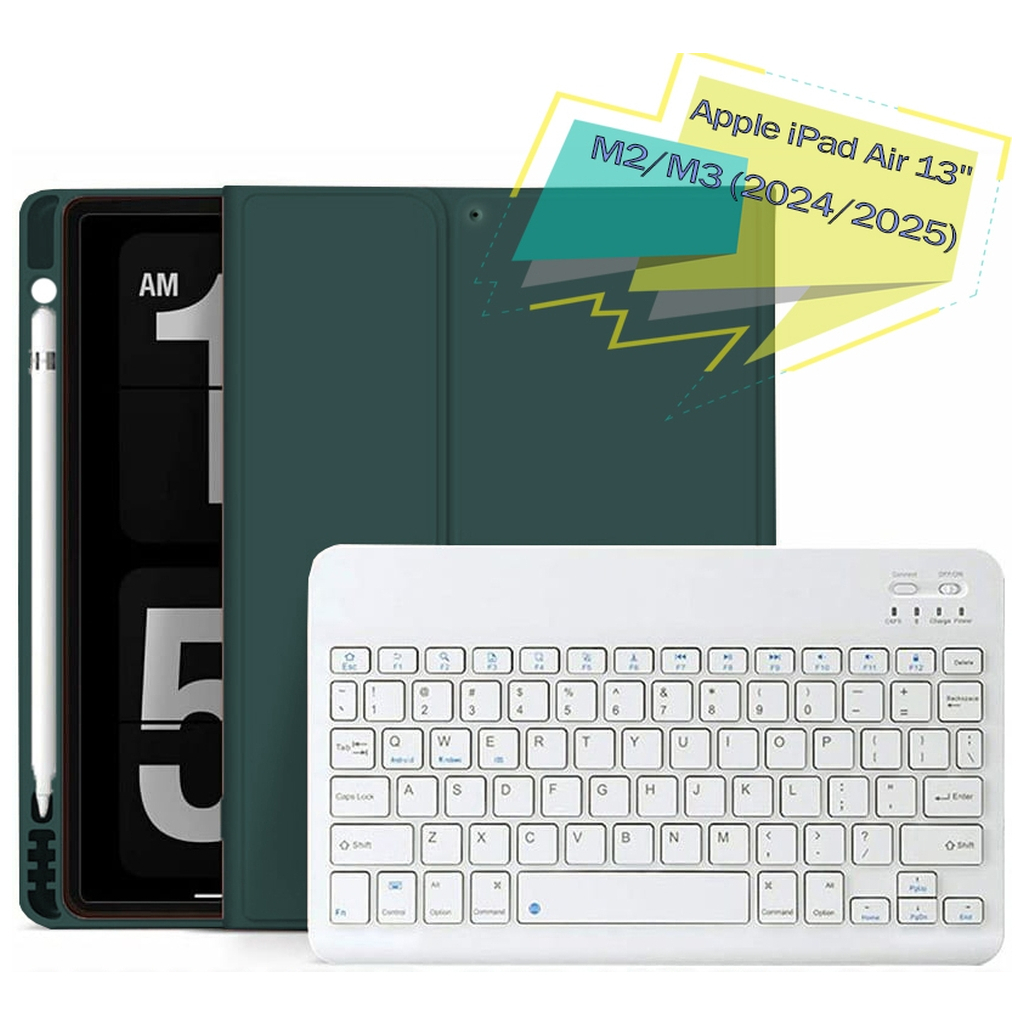 Чохол до планшета BeCover with keyboard Apple iPad Air 13" M2/M3 (2024/2025) Dark Green (711455) - зображення 1