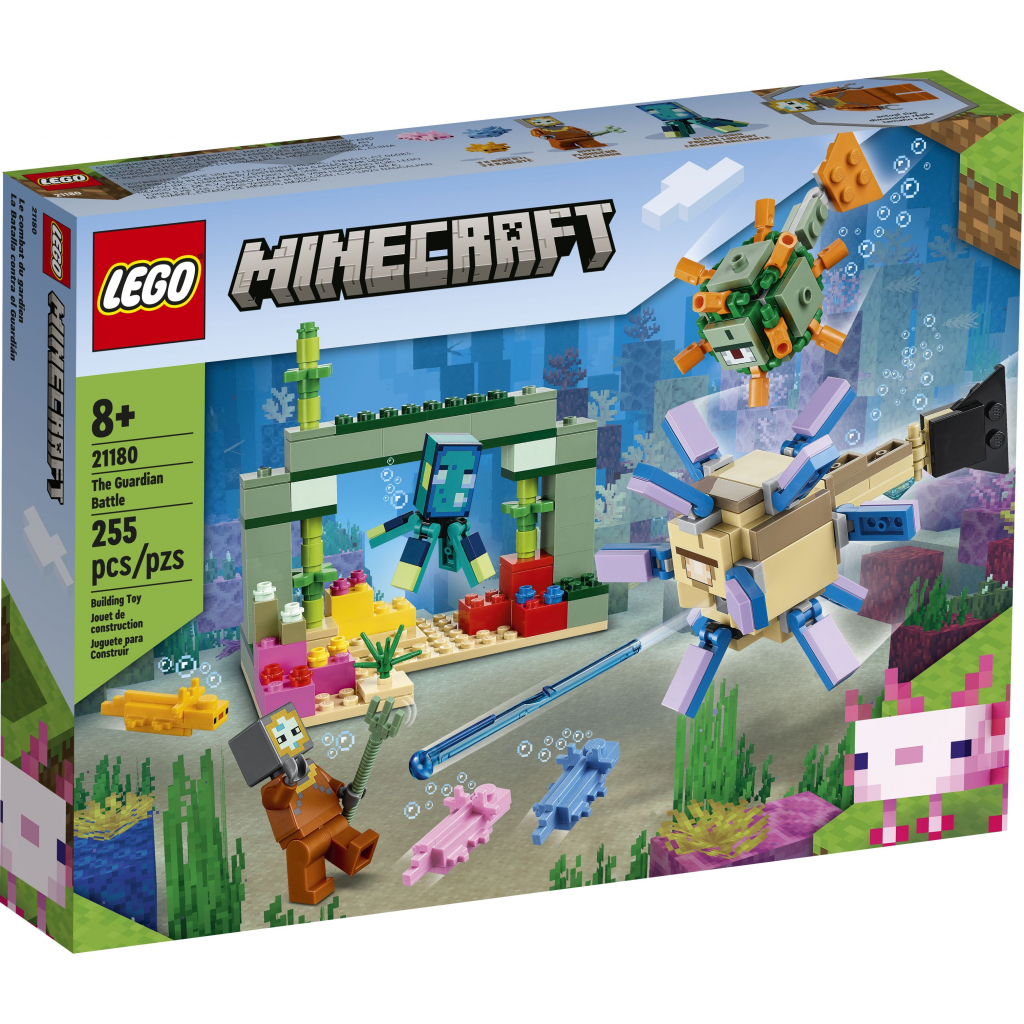 Конструктор LEGO Minecraft Битва зі стражем 255 деталей (21180) - зображення 1