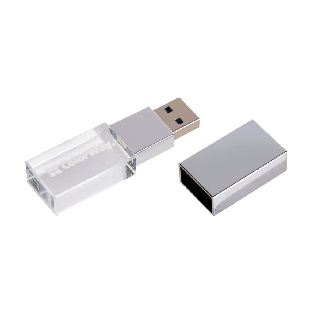 USB флеш накопичувач ColorWay 32GB 3.0 Transparent (CW-USBCL32) - изображение 6