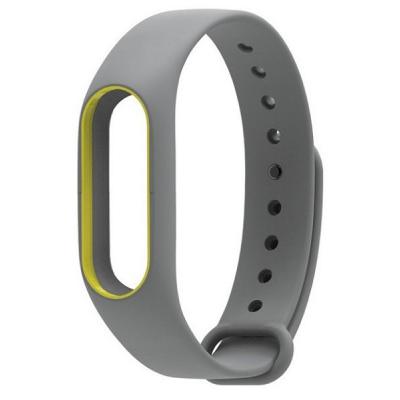 Ремінець до фітнес браслета Xiaomi Mi Band 2 Gray/Yellow (Р30879) - зображення 1