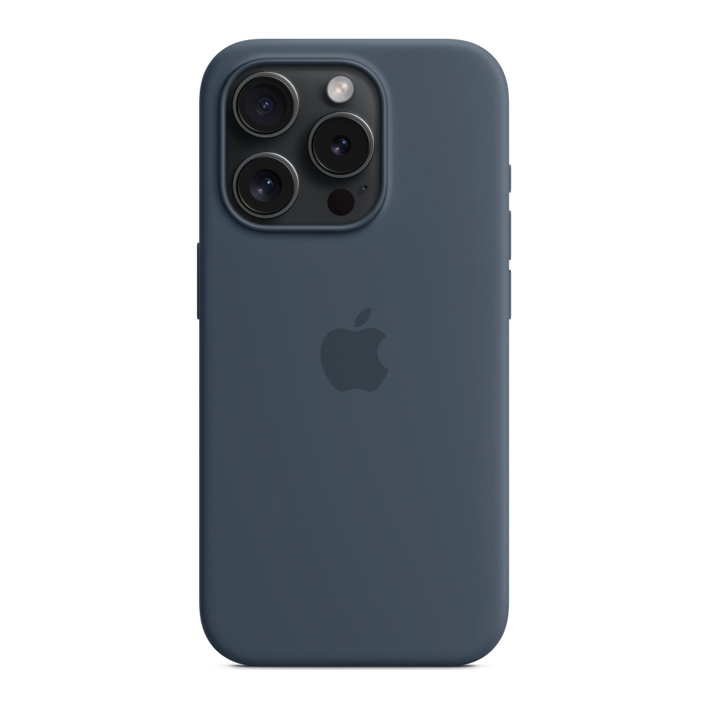 Чохол до мобільного телефона Apple iPhone 15 Pro Silicone Case with MagSafe Storm Blue (MT1D3ZM/A) - зображення 4