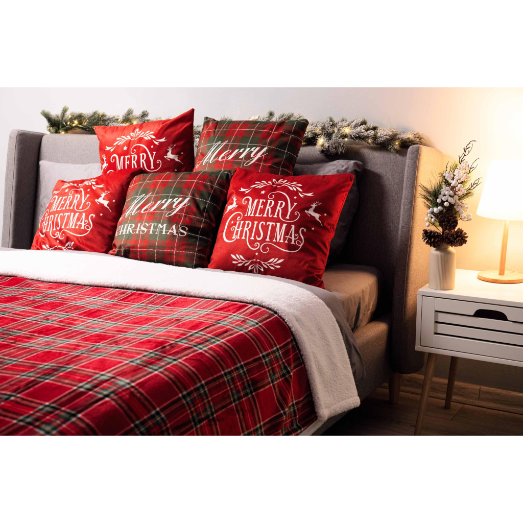 Плед Ardesto Sherpa 160х200см, 100% поліестер, клітинка, червоний (ART0201SH) - зображення 6