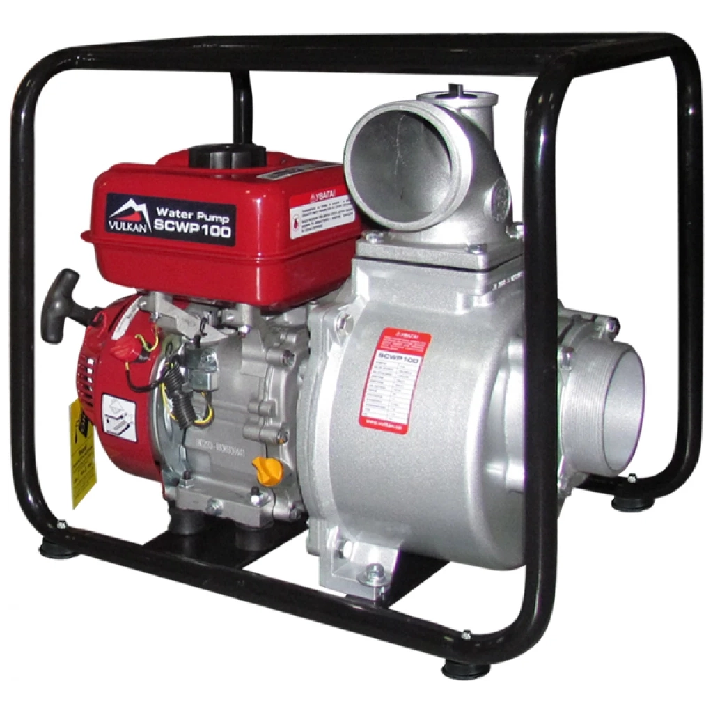 Мотопомпа Vulkan рукав 100мм, 85м3/год, підйом 30м, чиста вода, SCWP100 (80965) - picture 1