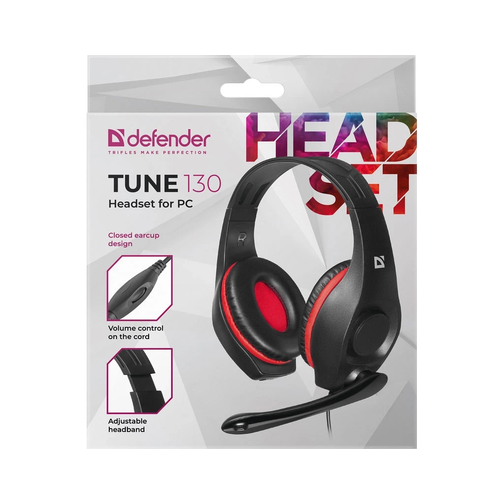 Навушники Defender Tune 130 Black-Red (63130) - зображення 9