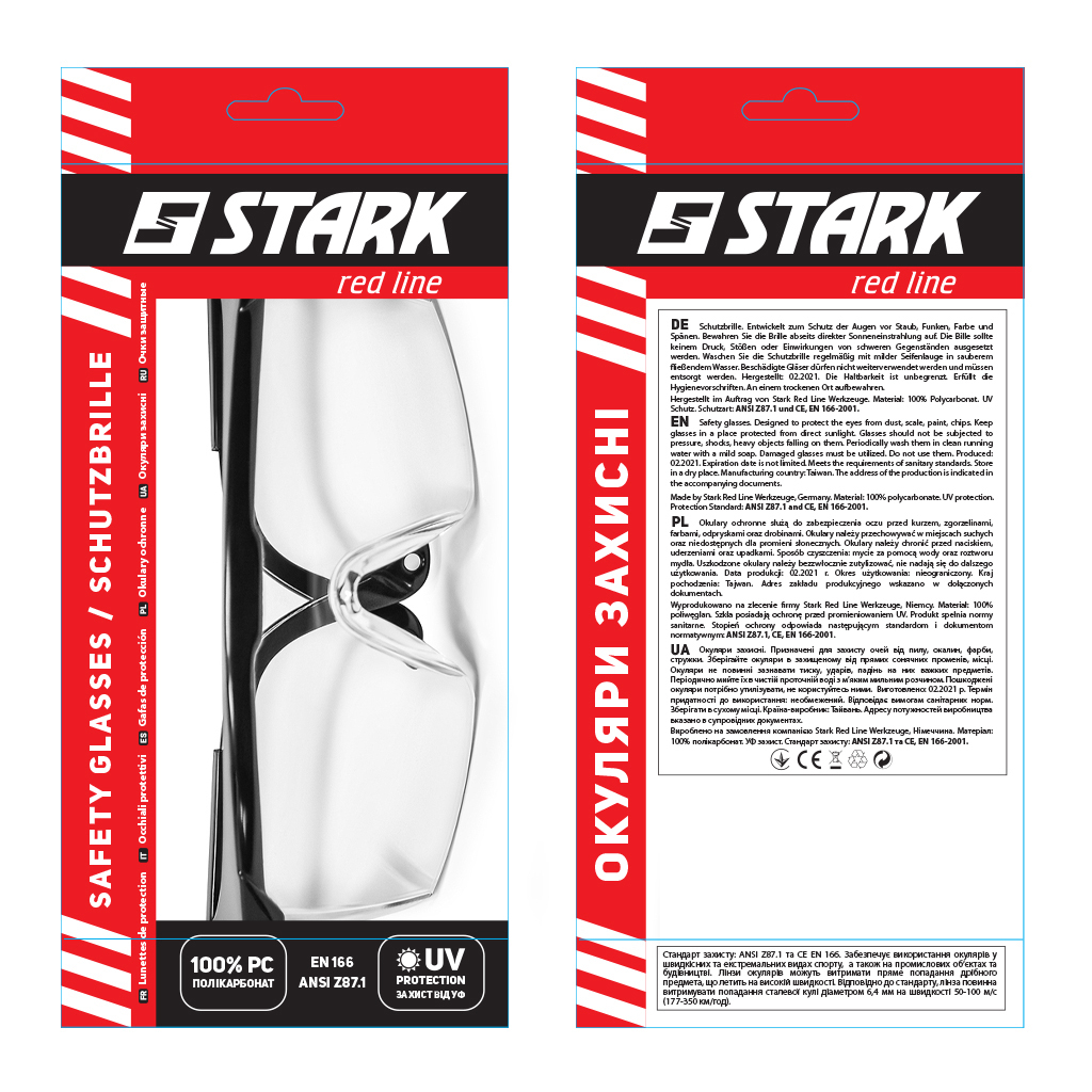 Захисні окуляри Stark SG-03C прозорі (515000004) - зображення 5