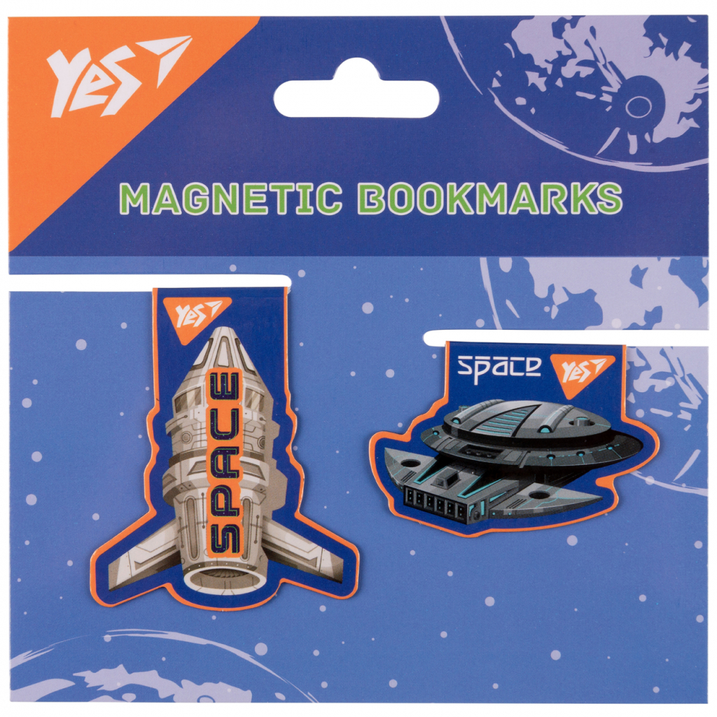 Закладки для книг Yes магнітні Ultra Space, 2шт (708117) - зображення 1