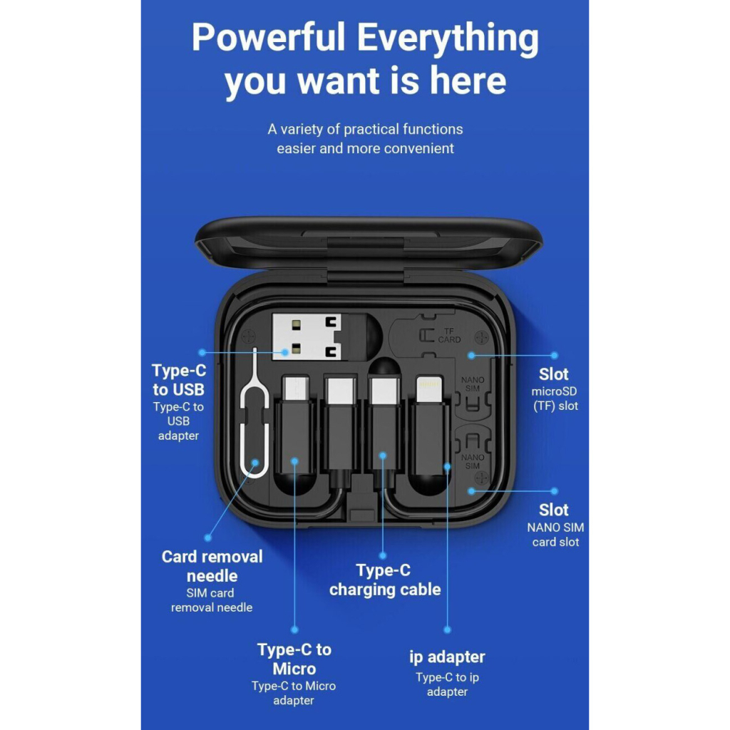 Дата кабель USB charging cable set Treasure box U114 black HOCO (6931474790750) - зображення 7