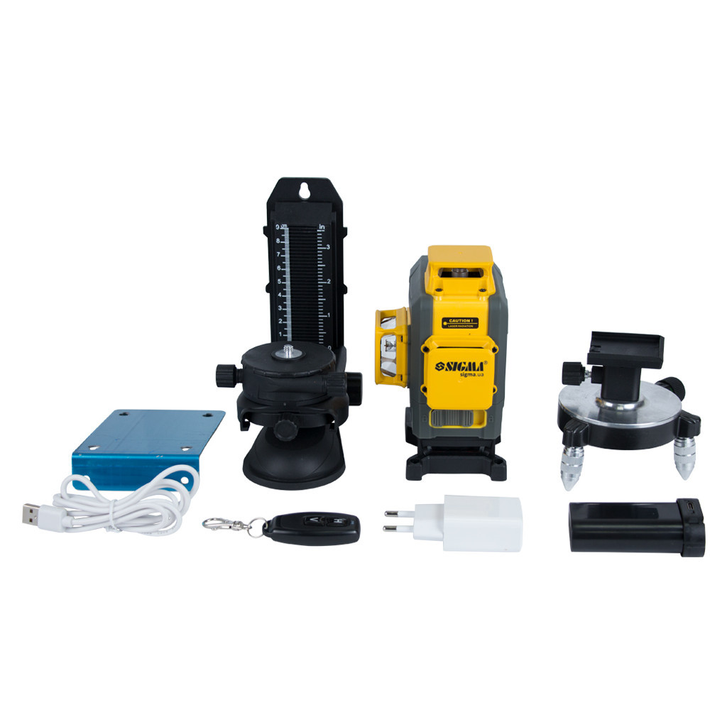 Лазерний нівелір Sigma що самовирівнюється, 16 ліній, 4x360° (3727251) - зображення 9