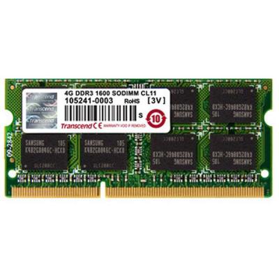 Модуль пам'яті для ноутбука SoDIMM DDR3 4GB 1333 MHz Transcend (JM1333KSN-4G) - изображение 1