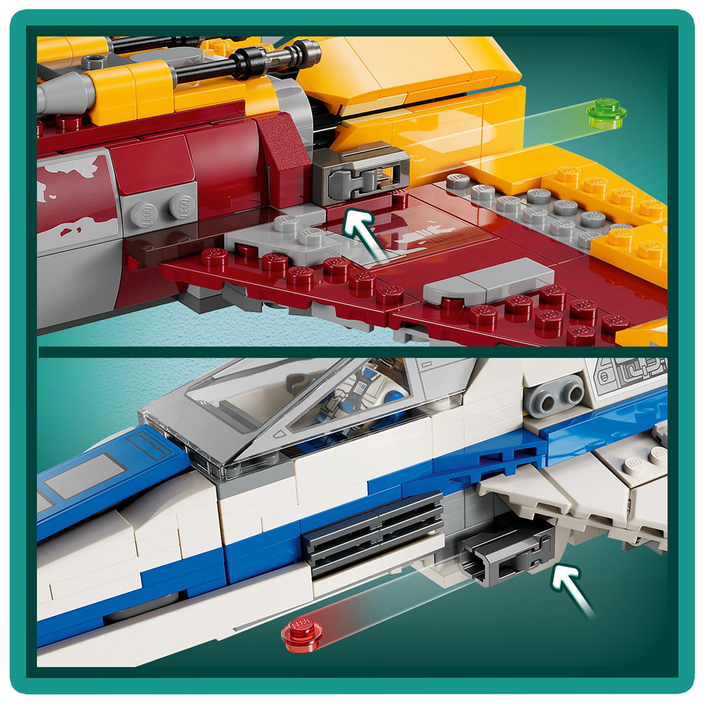 Конструктор LEGO Star Wars Винищувач Нової Республіки E-Wing проти Зоряного винищувача Шин Хаті 1056 деталей (75364) - зображення 6