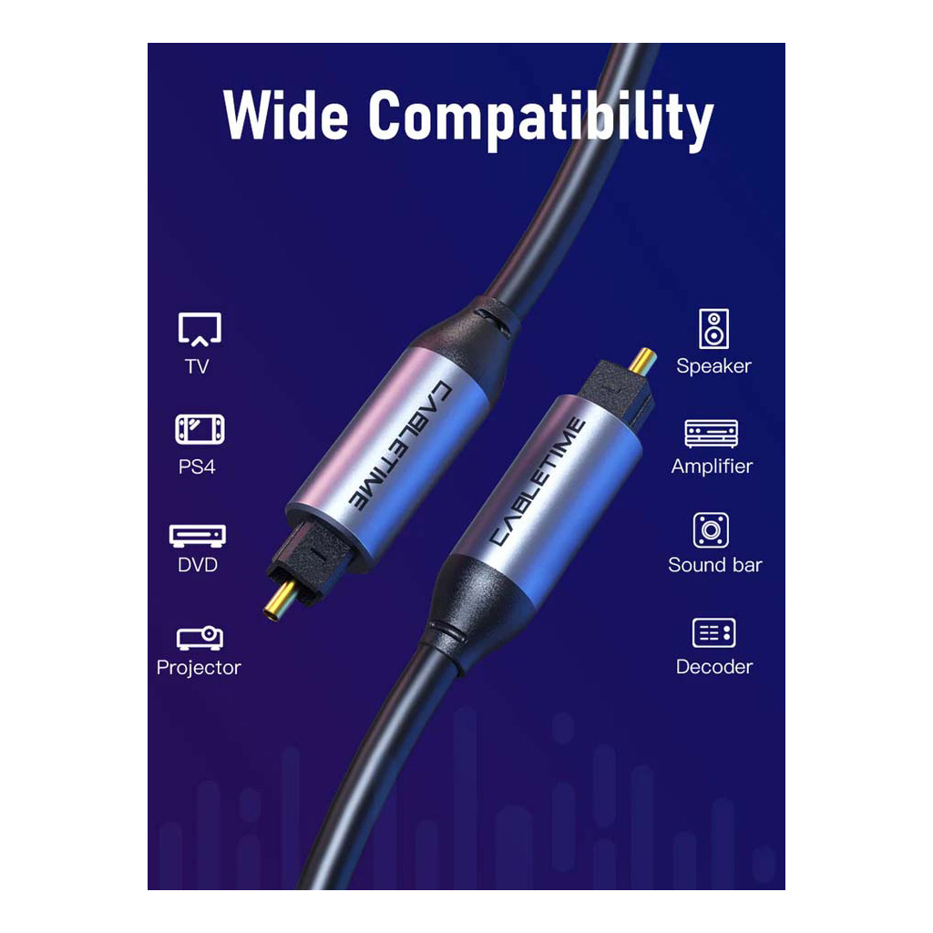 Кабель мультимедійний Optical Toslink 1.0m Cabletime (CA915286) - зображення 8