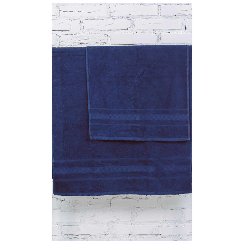 Рушник MirSon набір банний 5003 SoftNess Darkblue 50x90, 70x140 (2200003182958) - зображення 2