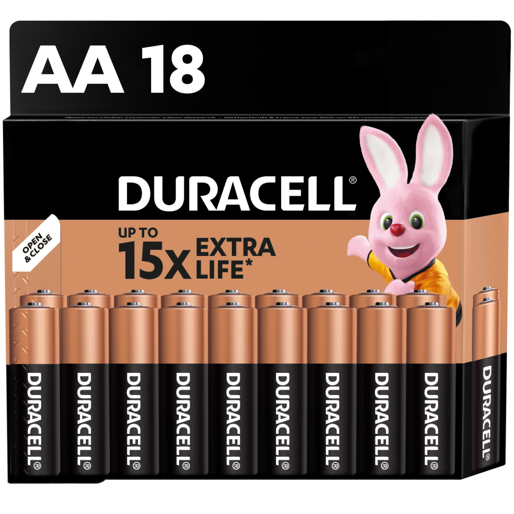 Батарейка Duracell AA лужні 18 шт. в упаковці (5000394107519 / 5006192) - изображение 1