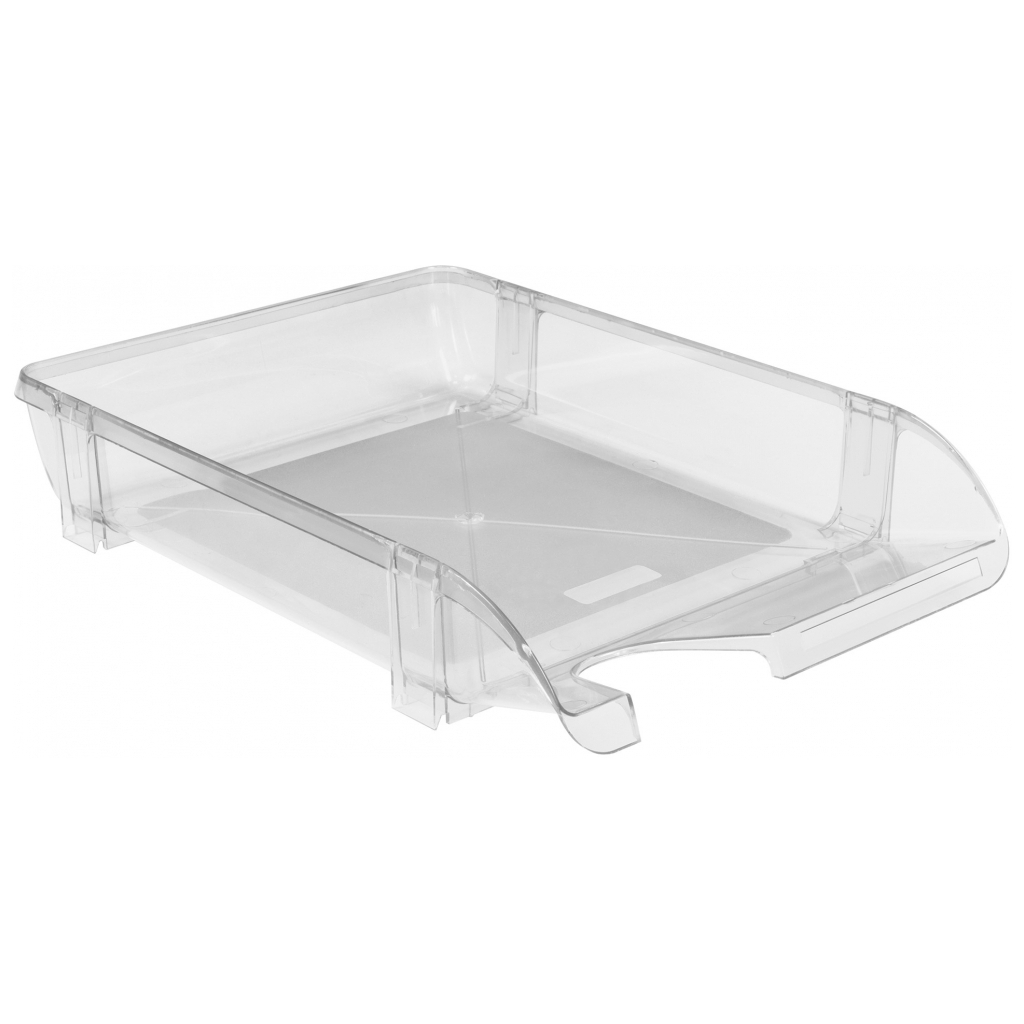 Лоток для паперів Economix горизонтальний пластик, прозорий (E31801-00) - зображення 1