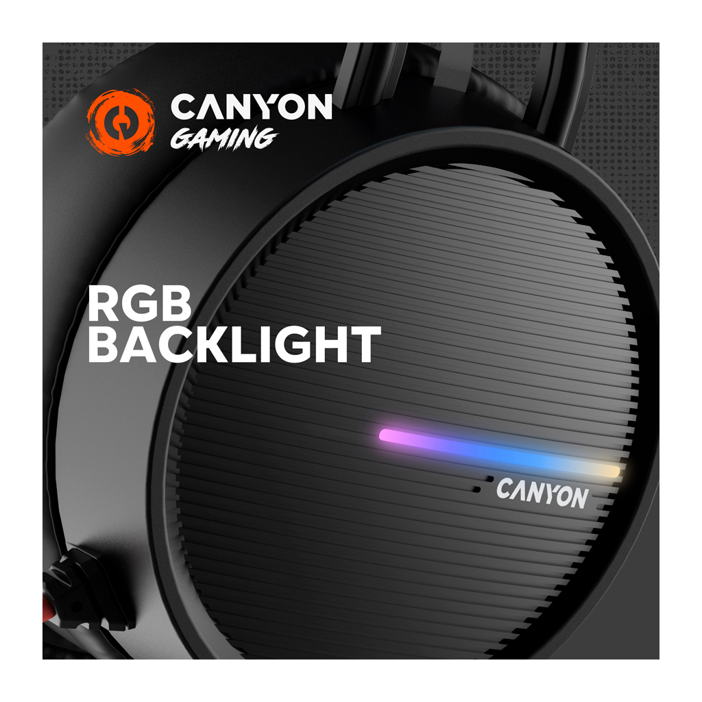 Навушники Canyon Interceptor GH-8A Black-Orange (CND-SGHS8A) - зображення 4