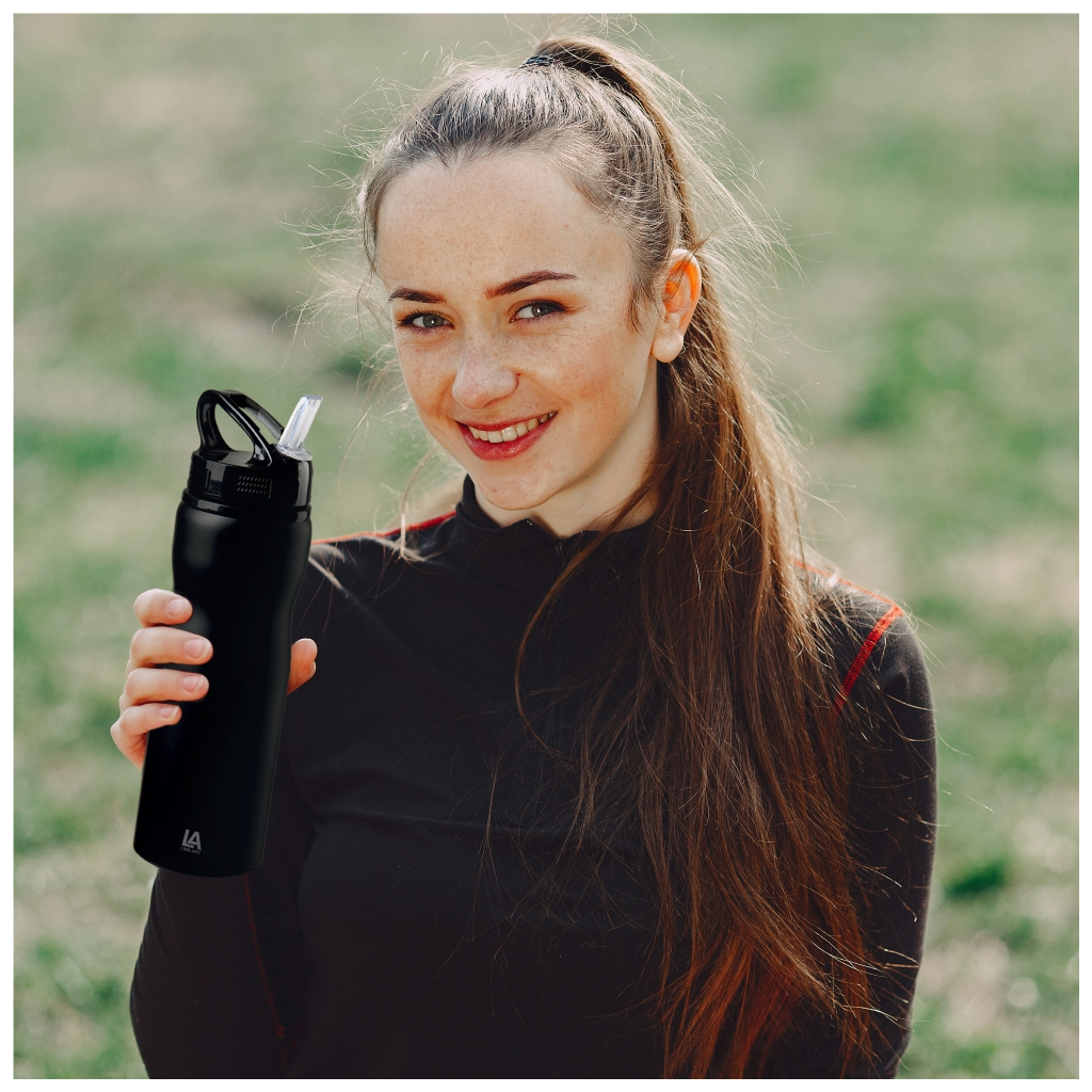 Пляшка для води Line Art Frontera сталева 750 мл чорна (60013322LA-01) - зображення 4