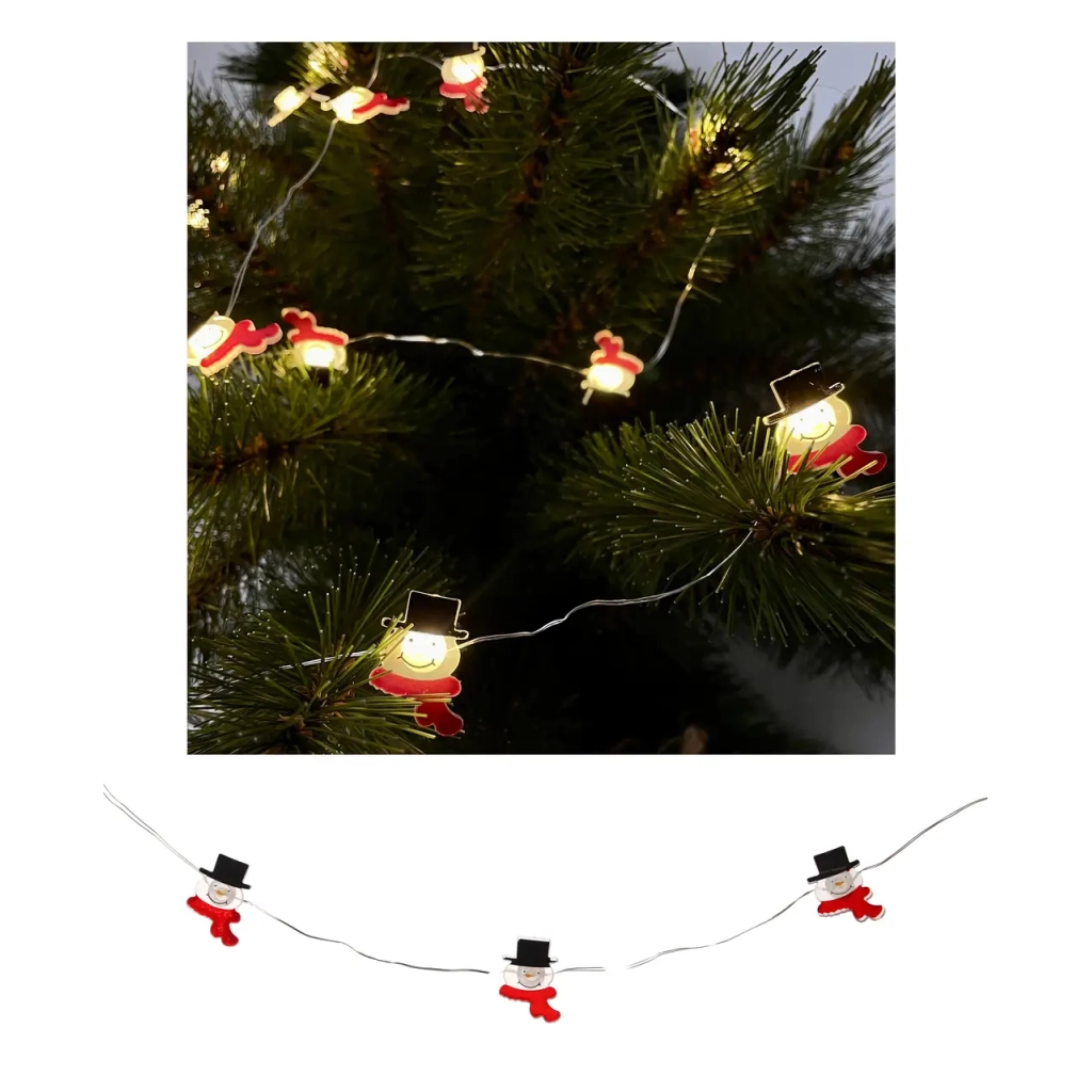 Гірлянда Chomik Струна Сніговик 2.2 м 20 LED Теплий білий (5900779880207) - зображення 2