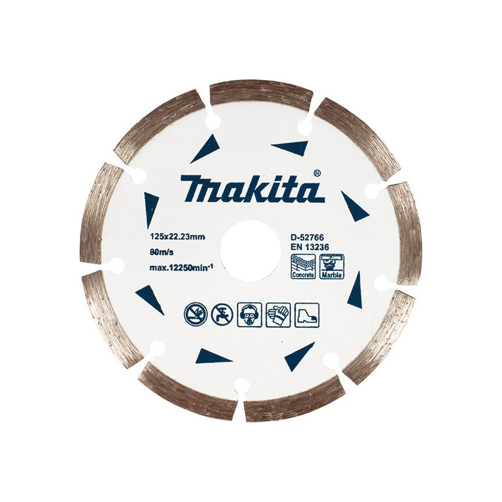 Круг відрізний Makita алмазний по бетону та мармуру сегмент 125x22.23 мм (D-52766) - зображення 1