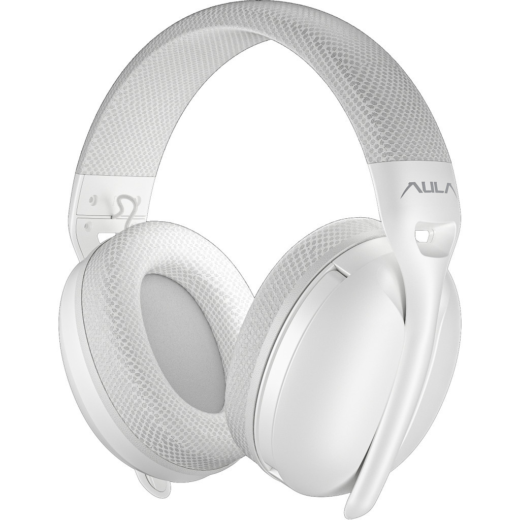 Навушники Aula S6 - 3 in 1 Wired/2.4G Wireless/Bluetooth White (6948391235561) - зображення 1