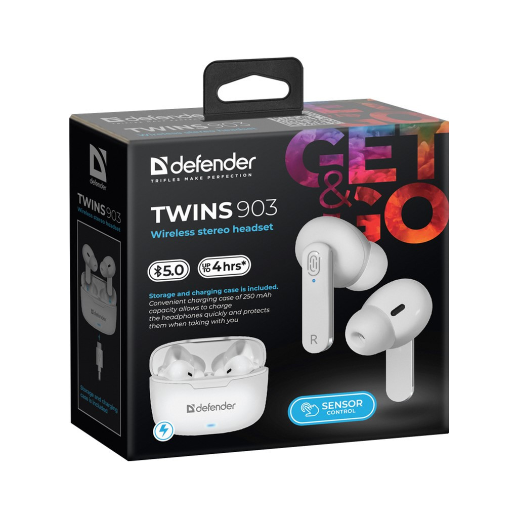 Навушники Defender Twins 903 TWS White (63903) - зображення 8