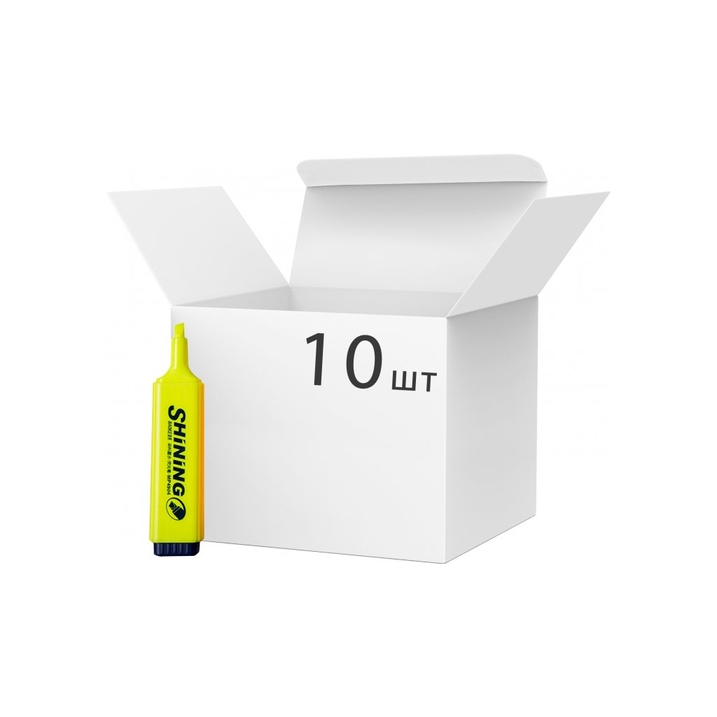 Маркер Baoke текстовий, 2-4 мм Shining жовтий, 10 шт (MARK-TXT-BAO4904Y-10) - зображення 2