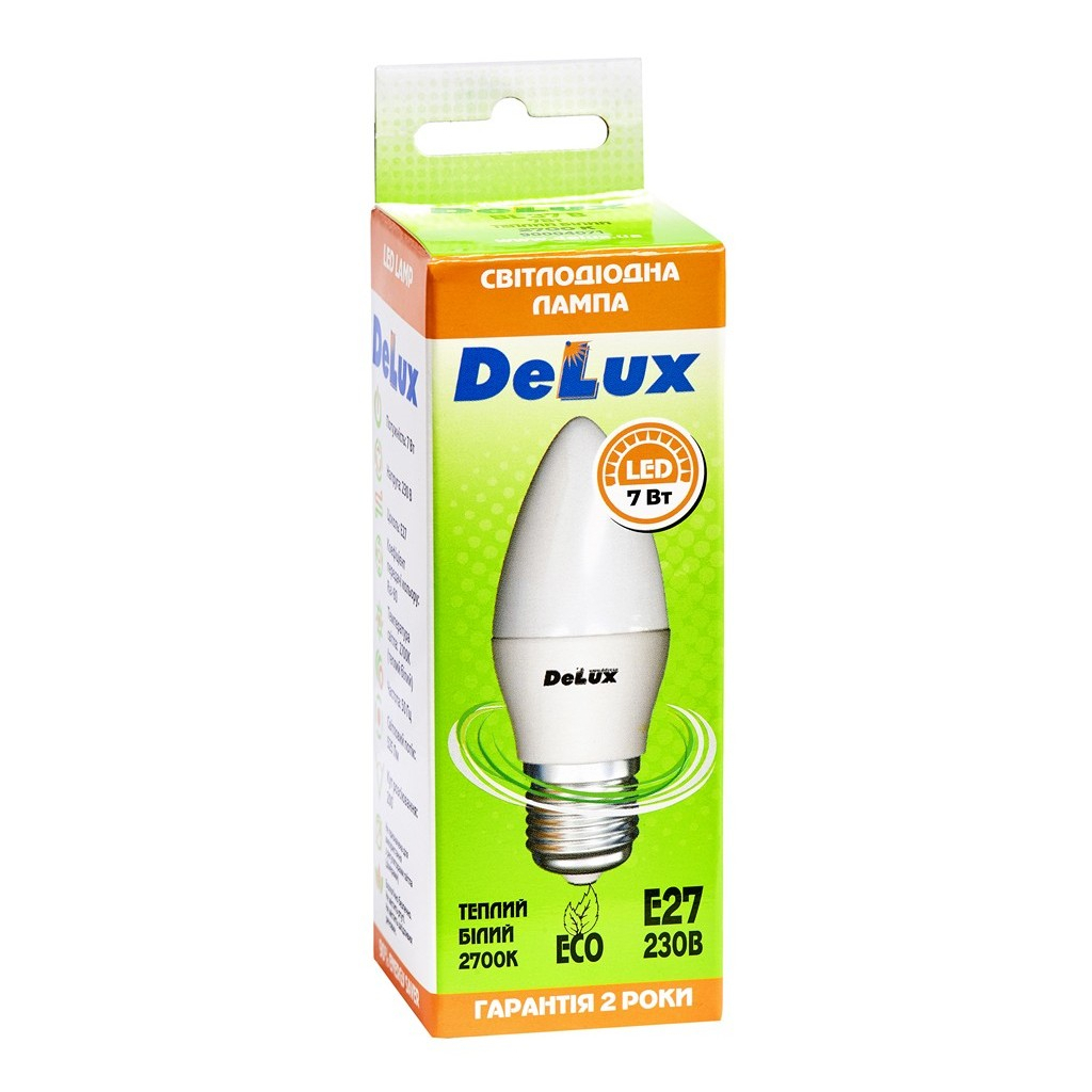 Лампочка Delux BL37B 7Вт 2700K 220В E27 (90004071 90021348) - зображення 2