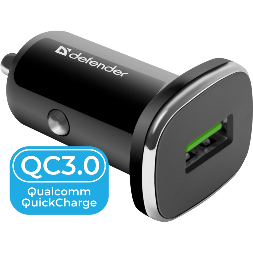 Зарядний пристрій Defender 1xUSB 18W (USB-A) QC3.0 3А UCA-91 (83830) - зображення 1
