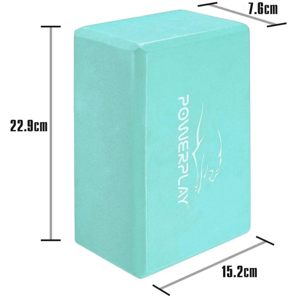 Блок для йоги PowerPlay 4006 Yoga Brick М'ятний (PP_4006_Mint_Yoga_Brick) - зображення 2