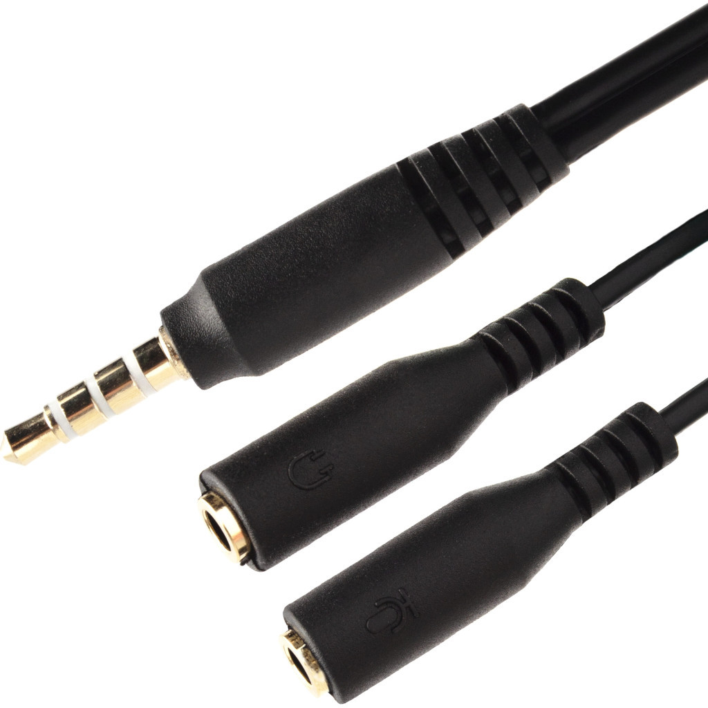 Перехідник XoKo SC-009 Jack 2x3.5-мм jack(M) - 3.5-мм 4pin jack(F) (XOKO SC-009) - зображення 2