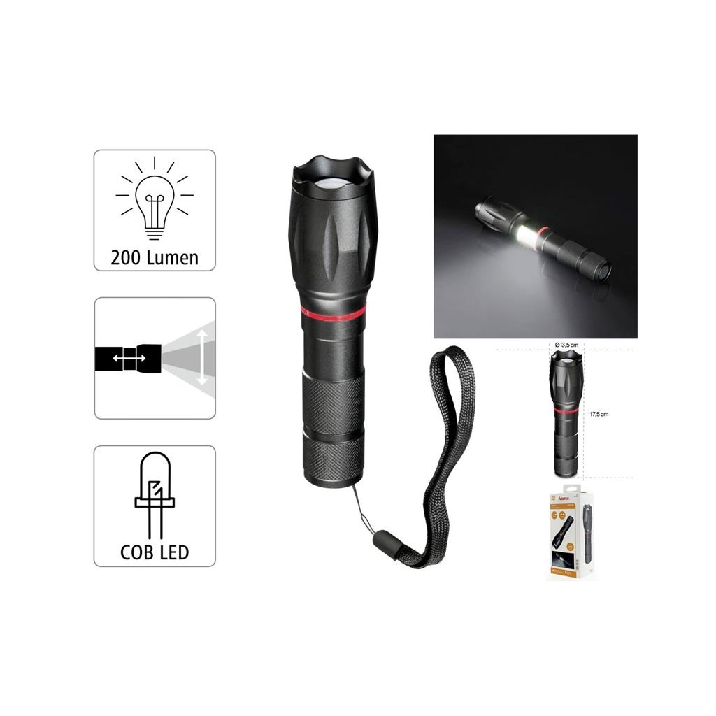 Ліхтар Hama Solid PRO L200 Black (00185808) - зображення 2