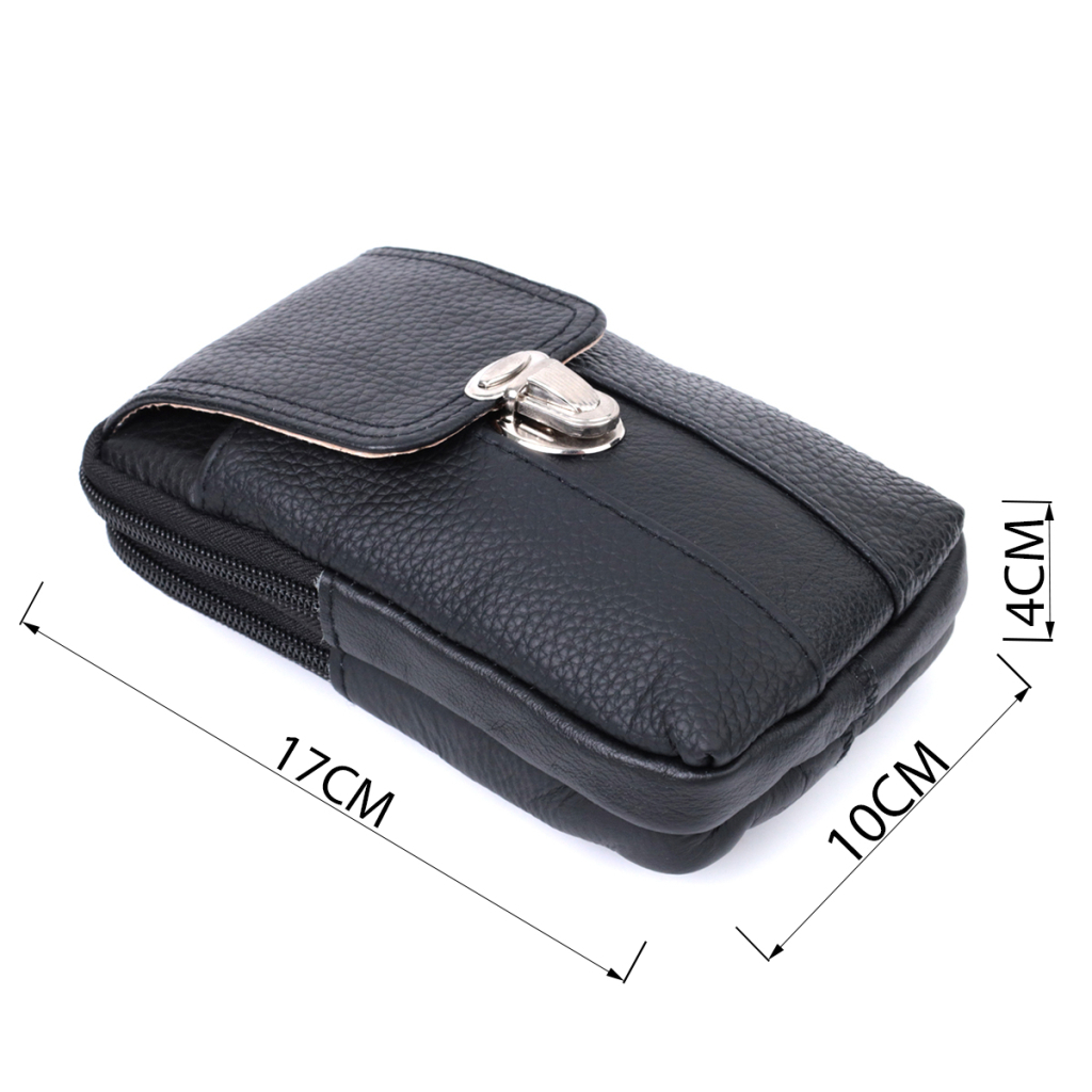 Сумка Vintage На пояс з натуральної шкіри Чорна (22736) - зображення 3