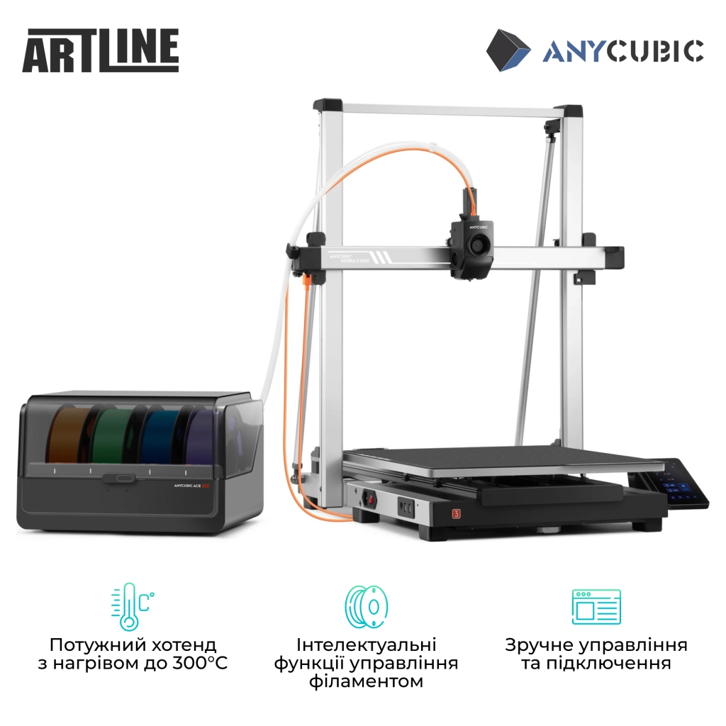 3D-принтер Anycubic Kobra 3 Max Combo (KB3MBKOA-O/DSHZBK0D-0) - зображення 3