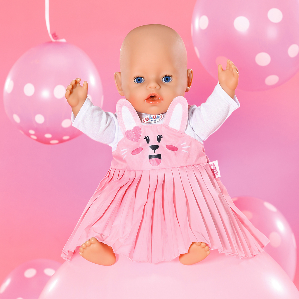 Аксесуар до ляльки Zapf Одяг для ляльки Baby Born - Сукня з зайкою (832868) - зображення 3