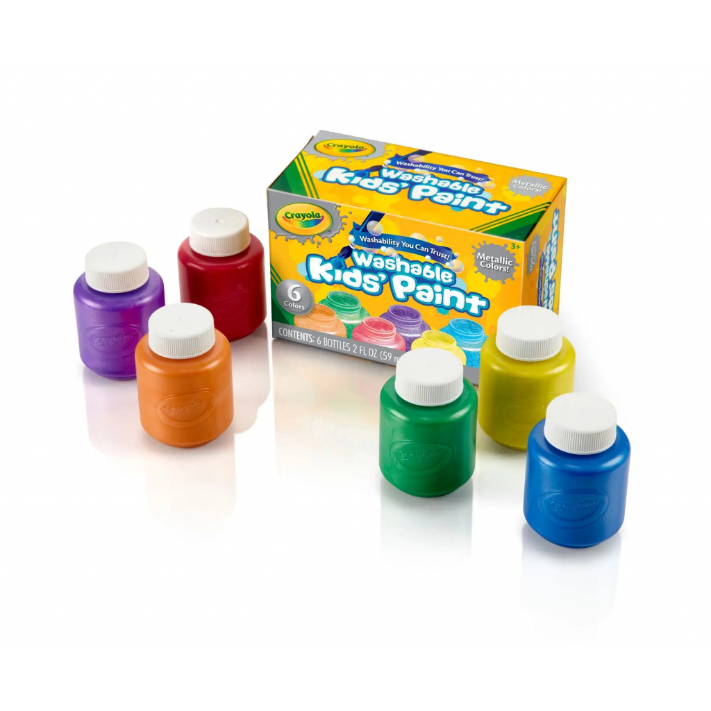 Гуашеві фарби Crayola Metallic Washable 6 шт у пляшечках (256328.006) - зображення 2