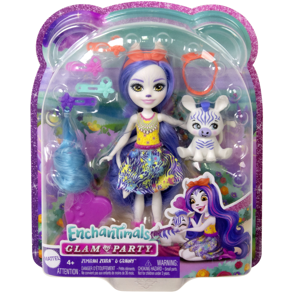 Лялька Enchantimals Гламурні зачіски Зебри Земери (HNV28) - зображення 5