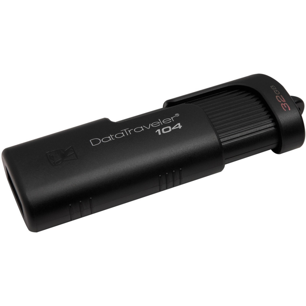 USB флеш накопичувач Kingston 32GB DataTraveller 104 Black USB 2.0 (DT104/32GB) - зображення 2