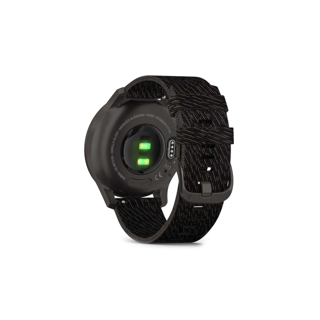 Смарт-годинник Garmin vivomove Style, Graphite, Black Pepper, Nylon (010-02240-23) - зображення 5