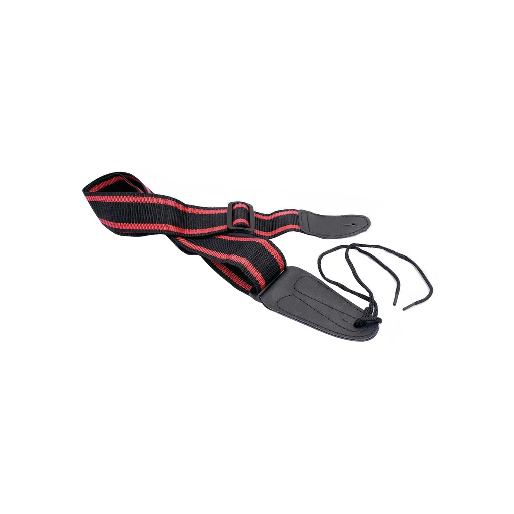 Ремінь для гітари Maxtone Guitar Strap Black-Red (GS-100/BK/RD) - зображення 1