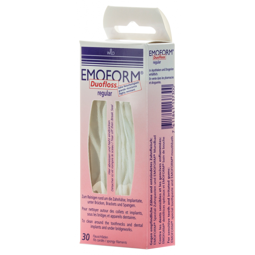 Зубна нитка Dr. Wild Emoform Duofloss суперфлос 30 шт. (7611841137300) - зображення 1