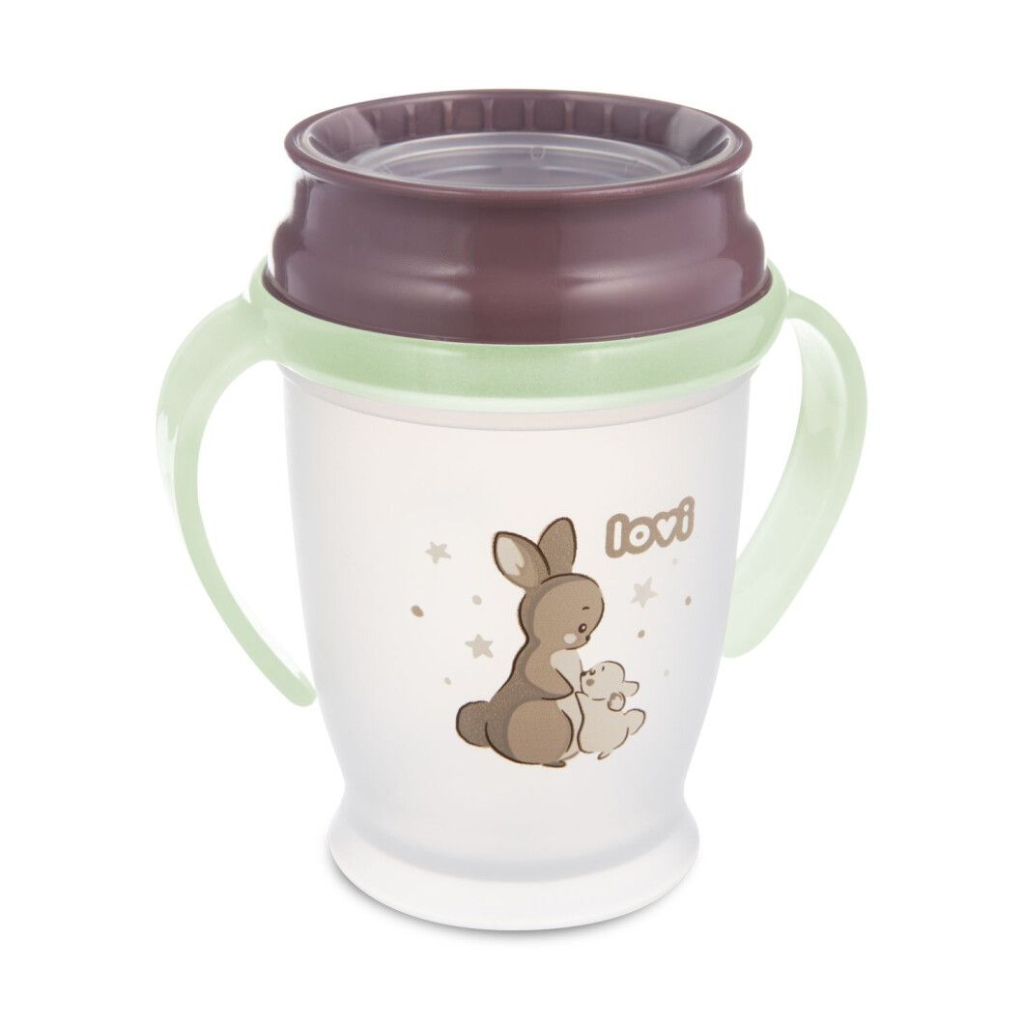 Поїльник-непроливайка Lovi 360 250 мл Night&Day Rabbit (1/610) - зображення 1