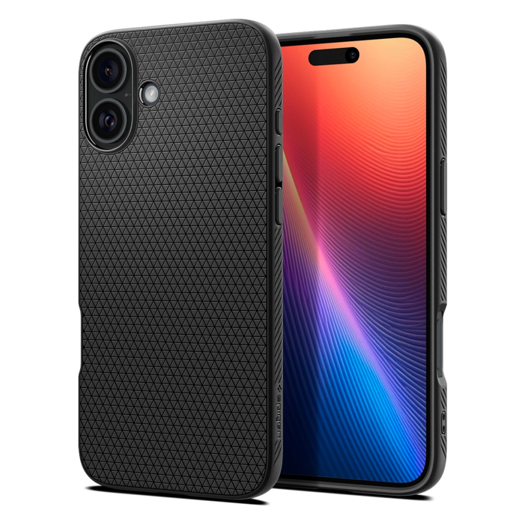 Чохол до мобільного телефона Spigen iPhone 16 Plus Liquid Air Matte Black (ACS08066) - зображення 3